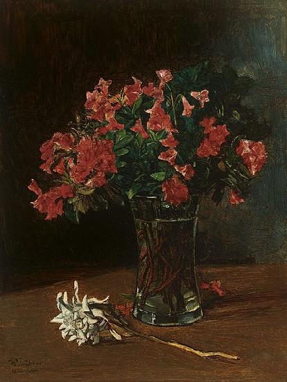 Wilhelm Trubner Flower Vase Sweden oil painting art
